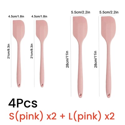 4vnt Silikoninė kreminė mentelė Nelipni sviesto mentelė Karščiui atsparūs virtuvės kepimo įrankiai DIY tortų kepimo įrankiai