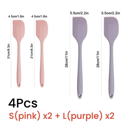 4vnt Silikoninė kreminė mentelė Nelipni sviesto mentelė Karščiui atsparūs virtuvės kepimo įrankiai DIY tortų kepimo įrankiai