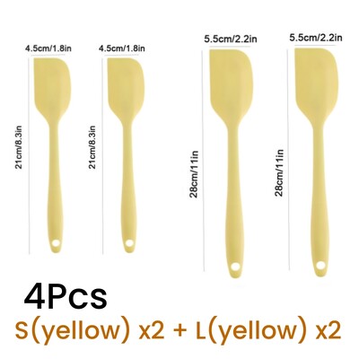 4vnt Silikoninė kreminė mentelė Nelipni sviesto mentelė Karščiui atsparūs virtuvės kepimo įrankiai DIY tortų kepimo įrankiai