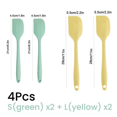 4vnt Silikoninė kreminė mentelė Nelipni sviesto mentelė Karščiui atsparūs virtuvės kepimo įrankiai DIY tortų kepimo įrankiai