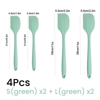 4vnt Silikoninė kreminė mentelė Nelipni sviesto mentelė Karščiui atsparūs virtuvės kepimo įrankiai DIY tortų kepimo įrankiai