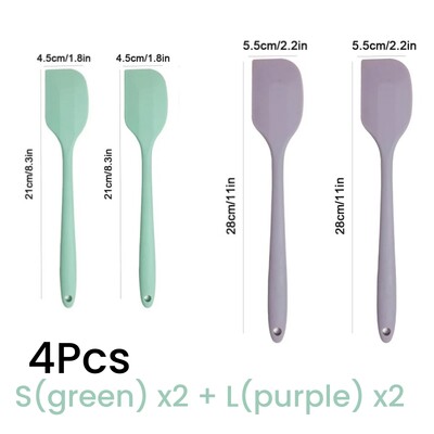 4vnt Silikoninė kreminė mentelė Nelipni sviesto mentelė Karščiui atsparūs virtuvės kepimo įrankiai DIY tortų kepimo įrankiai