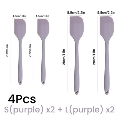 4vnt Silikoninė kreminė mentelė Nelipni sviesto mentelė Karščiui atsparūs virtuvės kepimo įrankiai DIY tortų kepimo įrankiai