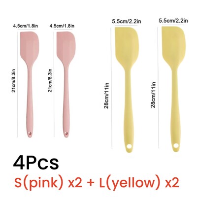 4vnt Silikoninė kreminė mentelė Nelipni sviesto mentelė Karščiui atsparūs virtuvės kepimo įrankiai DIY tortų kepimo įrankiai