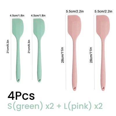 4vnt Silikoninė kreminė mentelė Nelipni sviesto mentelė Karščiui atsparūs virtuvės kepimo įrankiai DIY tortų kepimo įrankiai