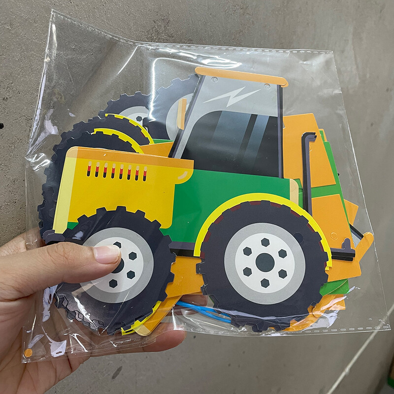 Traktor témájú partikellékek Traktor születésnapi szalagfüzér Függő örvény mezőgazdasági traktorhoz születésnapi díszek