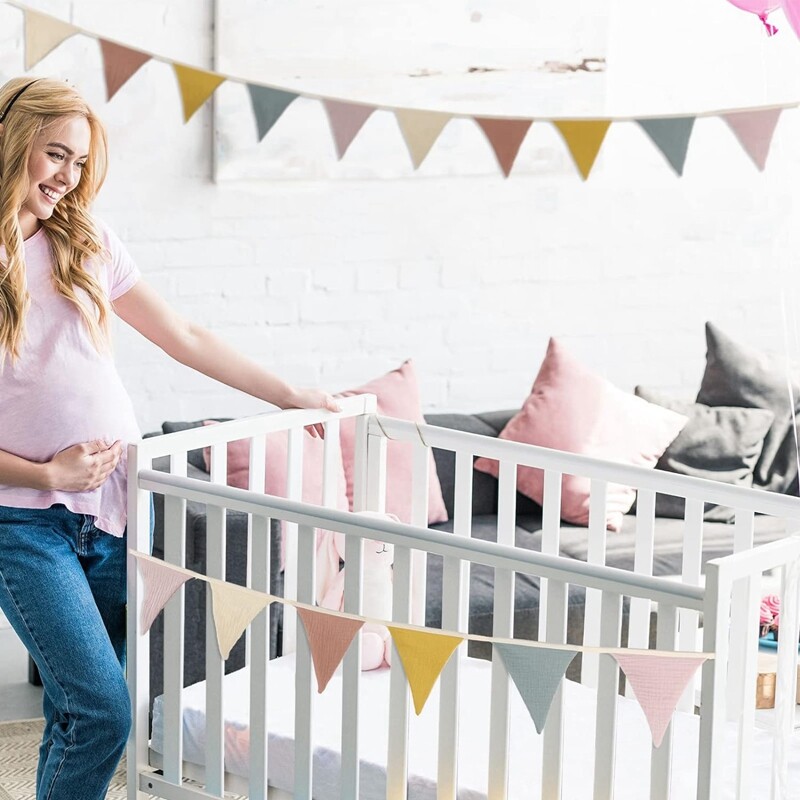 Lógós zászló transzparens gyereksármány zászló zászlók mosható pamut szövet háromszög lobogó füzér nappaliba és hálószobába