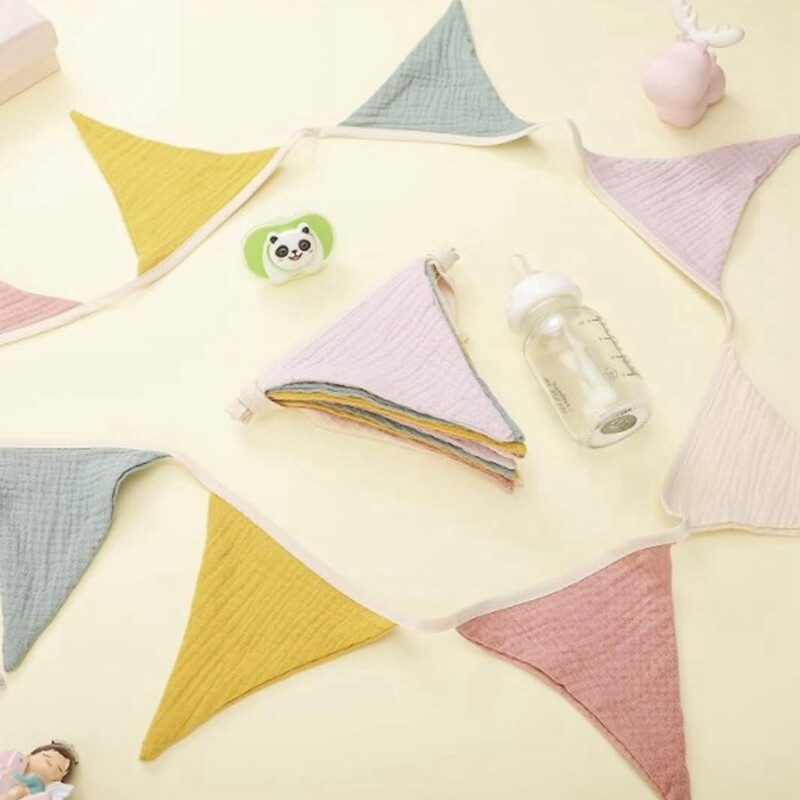 Lógós zászló transzparens gyereksármány zászló zászlók mosható pamut szövet háromszög lobogó füzér nappaliba és hálószobába