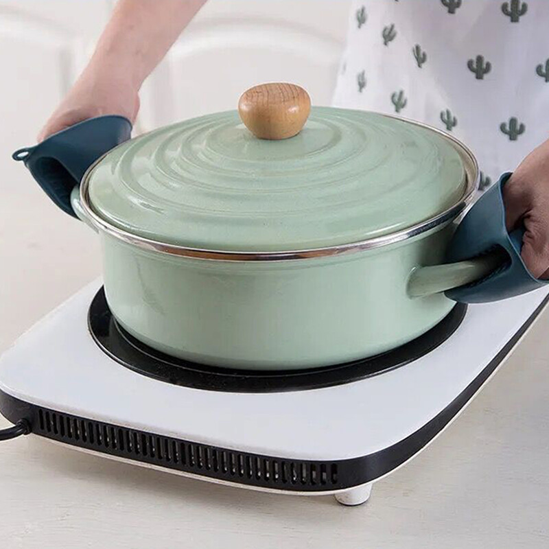 6-2db Sütőkesztyű Szilikon Hőálló Csípős kesztyű Forrázásgátló csúszásmentes kesztyűk Csípek Fazék tartó Főző Sütősütő kesztyűk