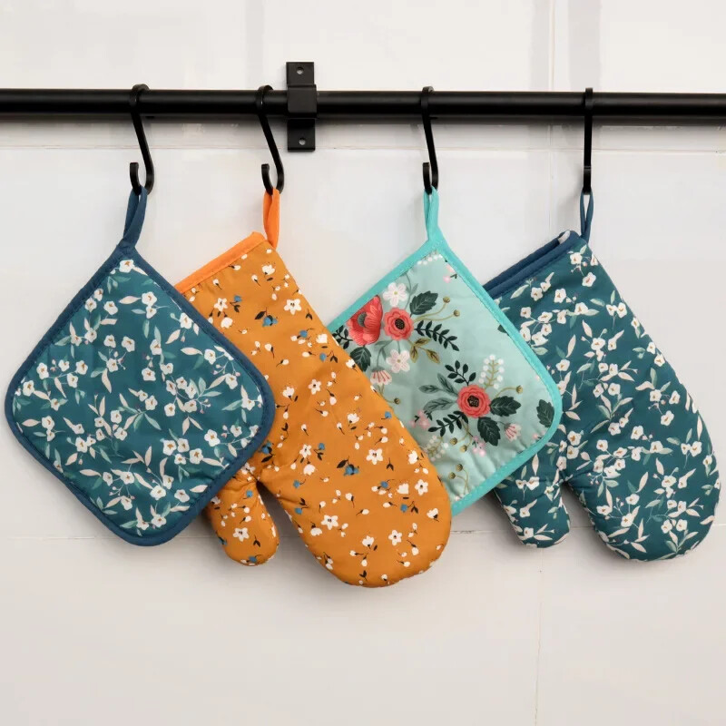 Sütőkesztyű Konyhai edénytartó Edénytartó Egyujjas Sütőkesztyű Konyhai kesztyűk Hőálló Edényfogók Ujjatlanok Grill kesztyűk Fazékkesztyűk