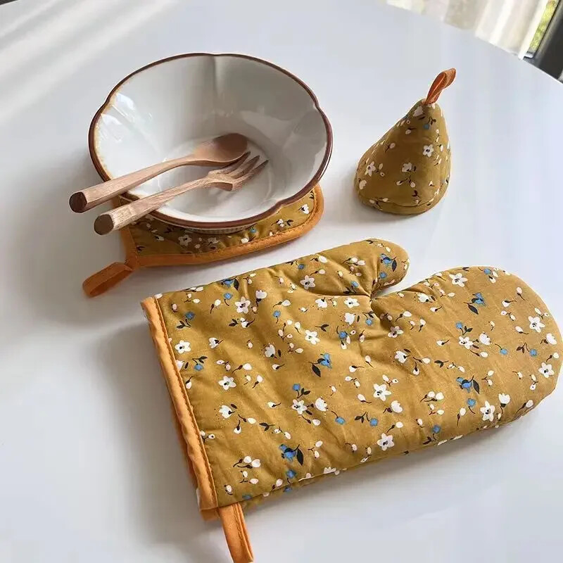 Sütőkesztyű Konyhai edénytartó Edénytartó Egyujjas Sütőkesztyű Konyhai kesztyűk Hőálló Edényfogók Ujjatlanok Grill kesztyűk Fazékkesztyűk