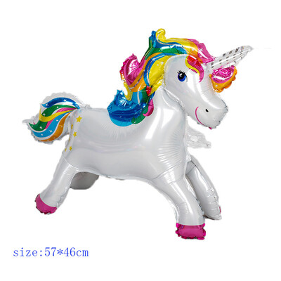Πανό για πάρτι Unicorn Γιρλάντα στέκεται Μονόκερος Μπαλόνι Παιδικά κορίτσια Διακόσμηση γενεθλίων Banner Baby Shower Μονόκερος διακόσμηση πάρτι