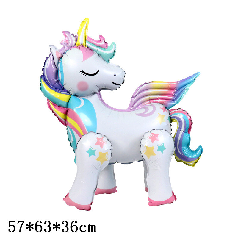 Unicorn Party Banner Girland álló Unicorn Balloon Gyerek lányok Születésnapi Dekoráció Banner Baby Shower Unikornis party dekoráció