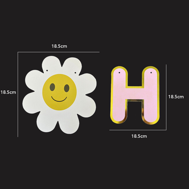 Százszorszép Boldog Születésnapi Party Dekoráció Banner Kalap Fehér Virág Koszorú Zászló Fólia Léggömbök INS Stílus Gyerekek Fiú Lány Születésnapi szívesség