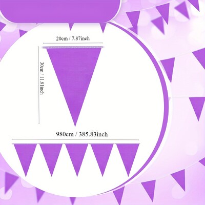 1PC Triangle Color Flag Μαζική γιρλάντα Grand Opening Mardi Gras Διακόσμηση πάρτι γενεθλίων Εορταστική γιορτή σε εξωτερικούς χώρους (Πολύχρωμα)