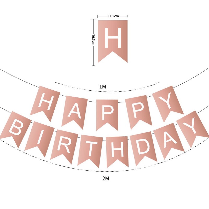 Új 1 készlet boldog születésnapot dekoráció születésnapi parti sármány füzér baba zuhany kellékek papír transzparens dekoráció boldog születésnapot