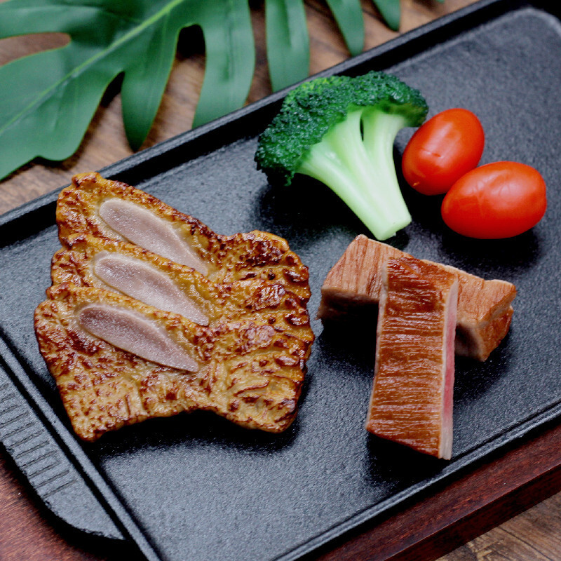 1 db Szimulációs steak PVC hamis étel modell grill nyugati étterem kirakat kellékek gyerekeknek játék mesterséges hús parti dekoráció