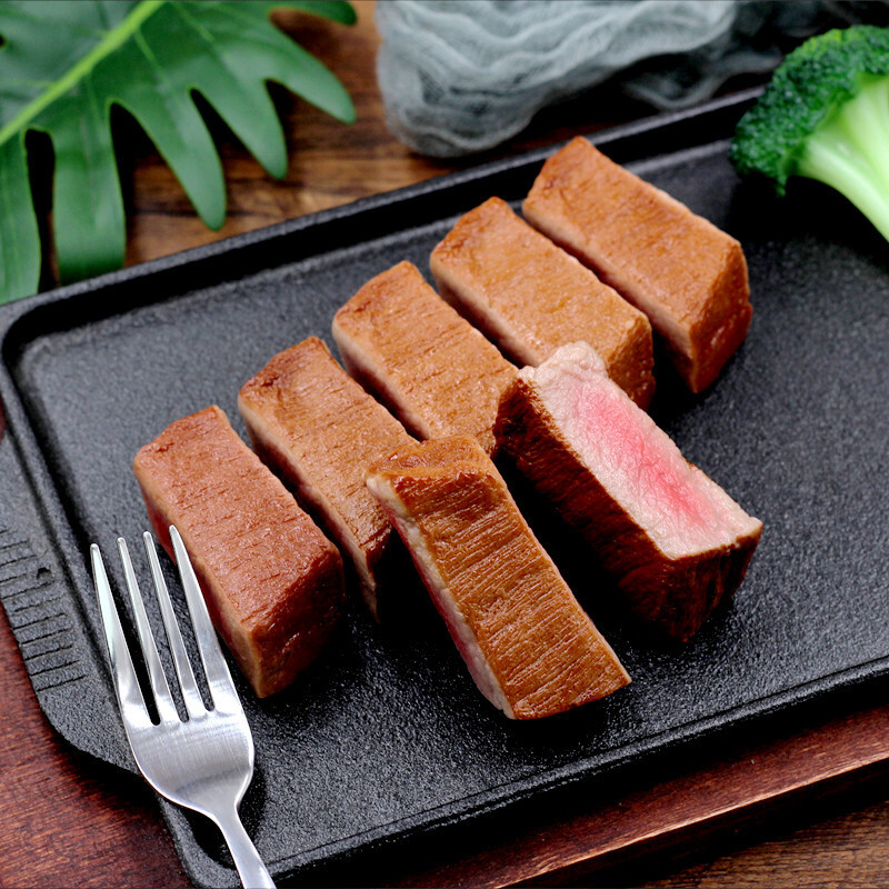 1 db Szimulációs steak PVC hamis étel modell grill nyugati étterem kirakat kellékek gyerekeknek játék mesterséges hús parti dekoráció