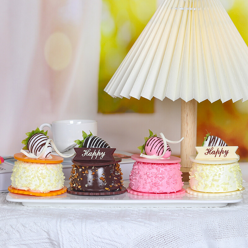 1 db mesterséges mousse torta desszert hamis étel dekoráció fotózás Pro étel szimuláció tortamodell Teaasztal dekoráció FCYY-034