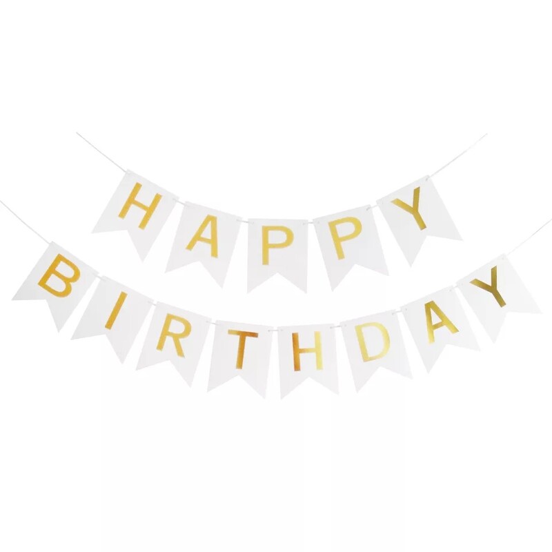 Boldog születésnapot Streamers Forró bélyegző fecskefarkú húzózászló Nappali Kert Bevásárlóközpont Kávézó Gyermekek Születésnapi Party dekoráció Bannerek