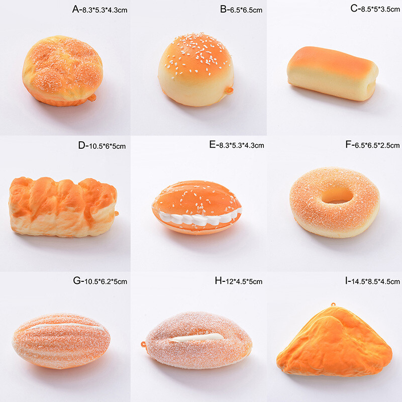 Mesterséges szimuláció PU Kenyér Ételmodell Babaház Miniatűr Reggeli Kirakat Vitrin Fényképezés Kellékek Dekoráció