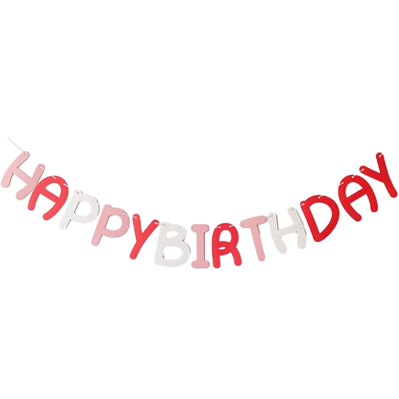 1db szett 14 7 lábos rózsaszín papír kártya születésnapi díszek születésnapi bulira Születésnapi szalaghirdetés Boldog születésnapot dekorációk Boldog születésnapot