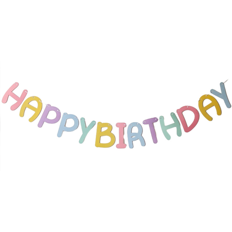 1db szett 14 7 lábos rózsaszín papír kártya születésnapi díszek születésnapi bulira Születésnapi szalaghirdetés Boldog születésnapot dekorációk Boldog születésnapot