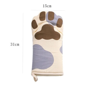 Cute Cat Paws Oven Mitts Cat Claw Γάντια φούρνου ψησίματος κατά του εγκαυμάτων Γάντια με μόνωση μικροκυμάτων
