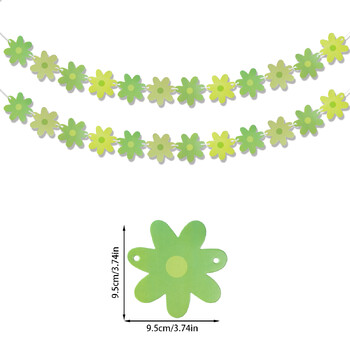 Дейзи Банер Бохо Дейзи Цвете Хартиени гирлянди Висящи хипи парти банери Два Groovy Birthday Baby Shower 60s 70s Party Decor