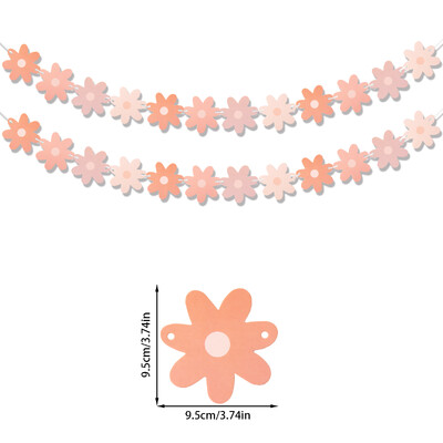 Daisy Banner Boho Daisy Flower Garlands Κρεμαστά πανό Hippie Party Δύο Groovy Birthday Baby Shower 60s 70s Decor