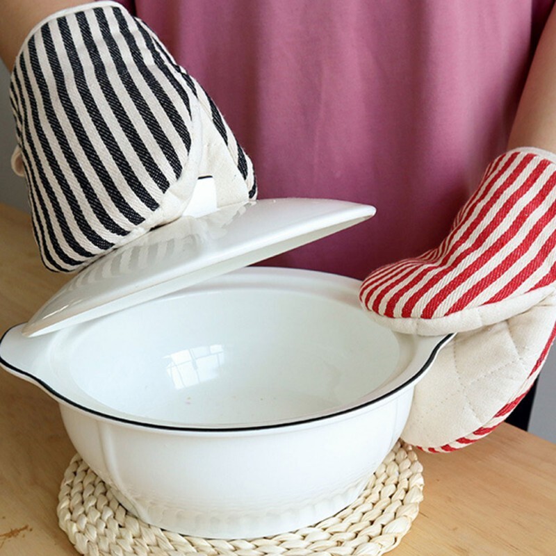 1 db pamut égésgátló sütőkesztyű kesztyű edénytartó pamut kesztyű konyhai kacsacsőrű forma tálca edénytál tartó sütő kézi csipesz