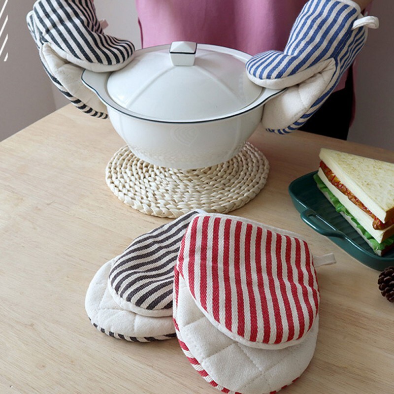 1 db pamut égésgátló sütőkesztyű kesztyű edénytartó pamut kesztyű konyhai kacsacsőrű forma tálca edénytál tartó sütő kézi csipesz