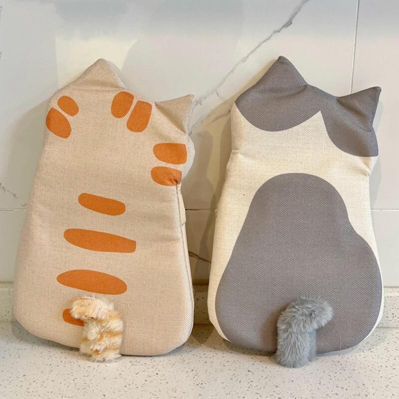 1 pár csúszásmentes konyhai kesztyű Rajzfilm Macska Mancs Sütőkesztyű Hosszú Pamut Sütőszigetelő Kesztyű Mikrohullámú hőálló