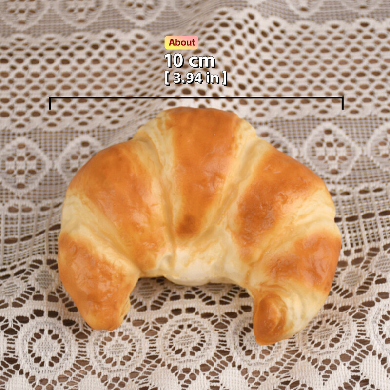 Mesterséges kenyér PU szimuláció croissant Valósághű ételmodell Süteménybolt kirakata Kijelző kellékek Parti asztaldísz Barkács lakberendezés