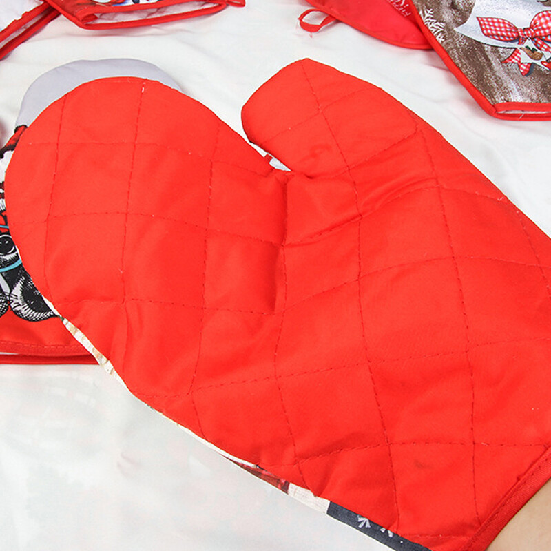 2db/szett karácsonyi szigetelő párna kesztyű konyhai mikrohullámú sütő kesztyű edénytartó Otthoni sütés forrázásgátló kesztyű kütyü kellékek