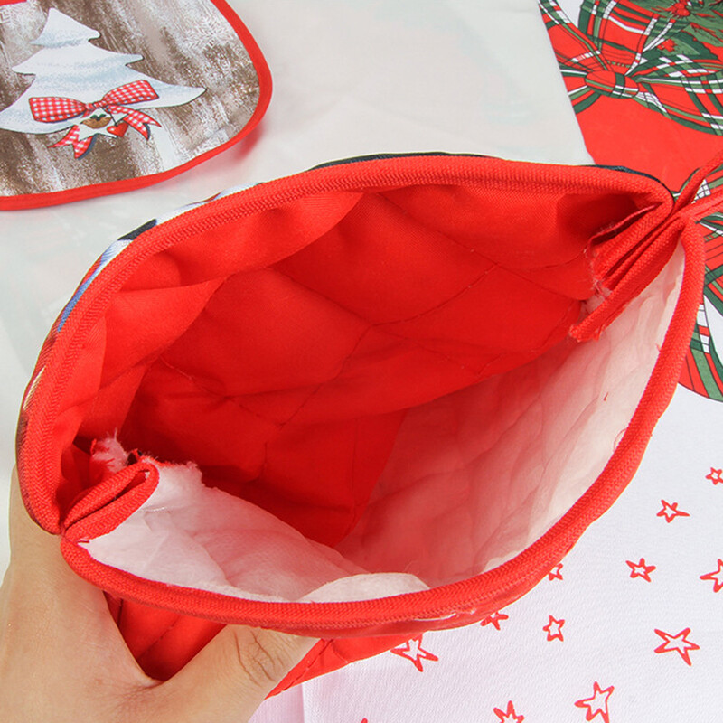 2db/szett karácsonyi szigetelő párna kesztyű konyhai mikrohullámú sütő kesztyű edénytartó Otthoni sütés forrázásgátló kesztyű kütyü kellékek