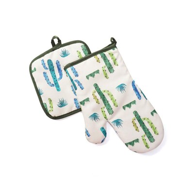 Cute Cotton Fashion Cactus Flamingo Kitchen Insolated Pad μαγείρεμα Φούρνος μικροκυμάτων Ψήσιμο μπάρμπεκιου Φούρνος δοχεία φούρνου Γάντια κουζίνας Γάντια κουζίνας