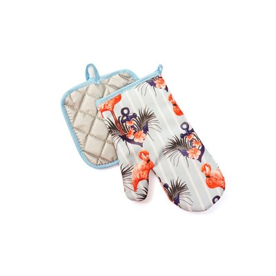 Cute Cotton Fashion Cactus Flamingo Kitchen Insolated Pad μαγείρεμα Φούρνος μικροκυμάτων Ψήσιμο μπάρμπεκιου Φούρνος δοχεία φούρνου Γάντια κουζίνας Γάντια κουζίνας