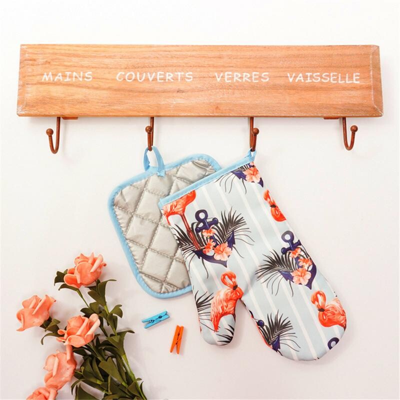 Aranyos pamut divat kaktusz flamingó konyha hőszigetelt párna Főzés mikrohullámú sütőben sütés BBQ sütő edényfogók sütőkesztyű konyhai kesztyű