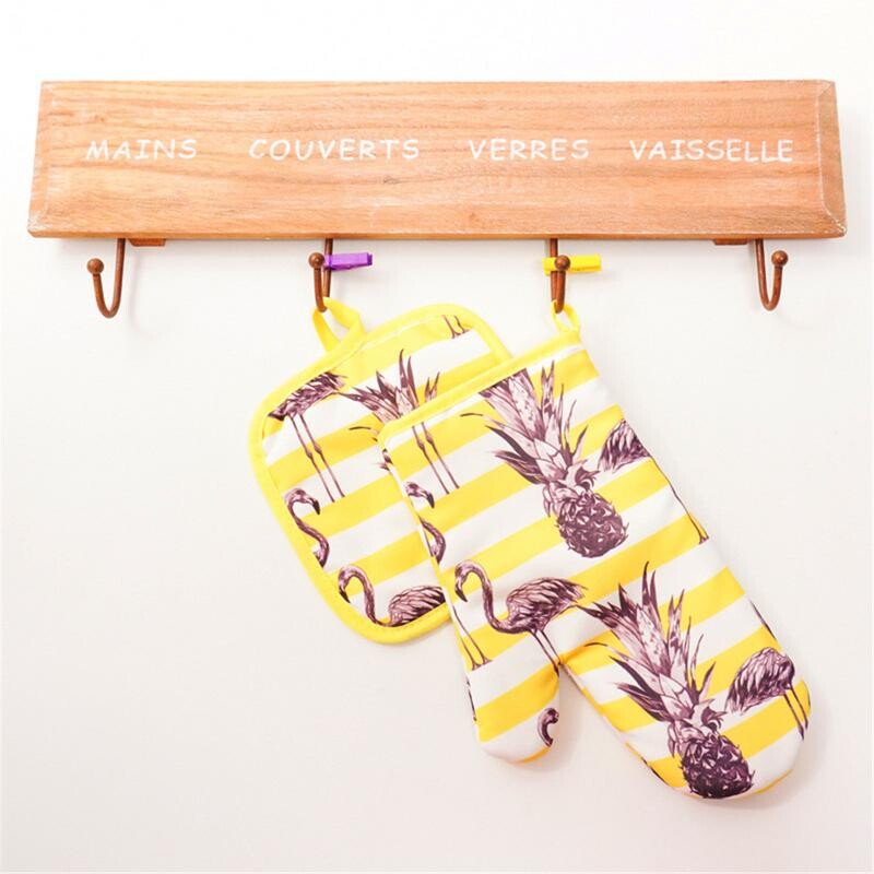 Aranyos pamut divat kaktusz flamingó konyha hőszigetelt párna Főzés mikrohullámú sütőben sütés BBQ sütő edényfogók sütőkesztyű konyhai kesztyű