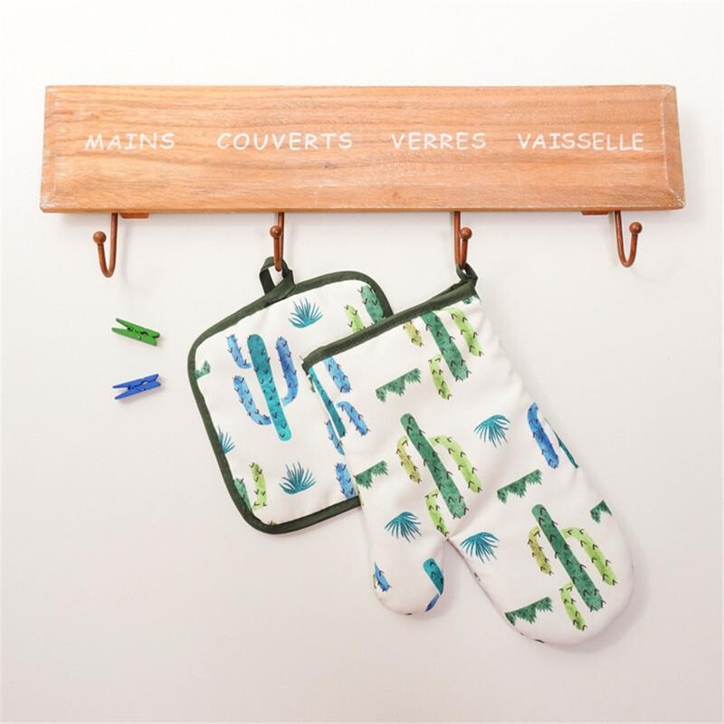 Aranyos pamut divat kaktusz flamingó konyha hőszigetelt párna Főzés mikrohullámú sütőben sütés BBQ sütő edényfogók sütőkesztyű konyhai kesztyű