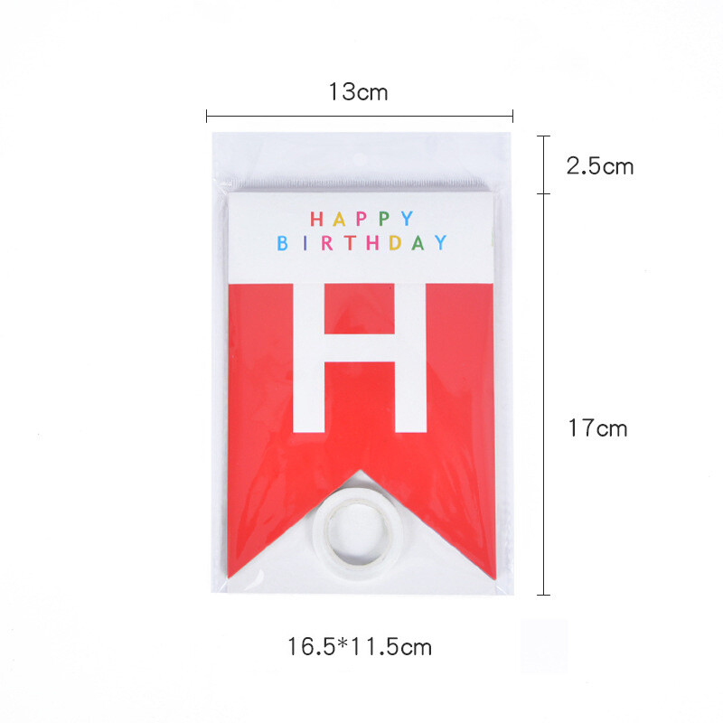 Születésnapi parti dekoráció Zászló boldog születésnapot levél sármány forró bélyegző halfark húzza zászló születésnapi parti jelenet dekoráció