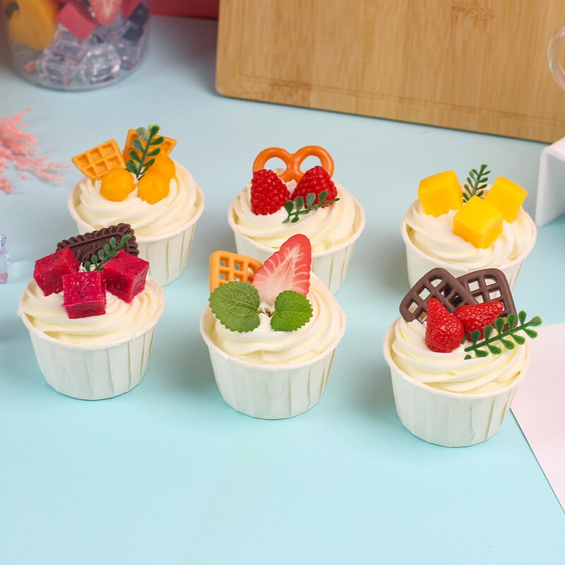 Műgyümölcs torta Desszert Esküvői Party dekoráció Torta dekoráció fotózás Professzionális ételszimulációs torta modell QTG10