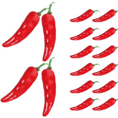 20db Mini mesterséges chili paprika dekorok hamis szimulációs fotózás kellékek hamis chili paprika