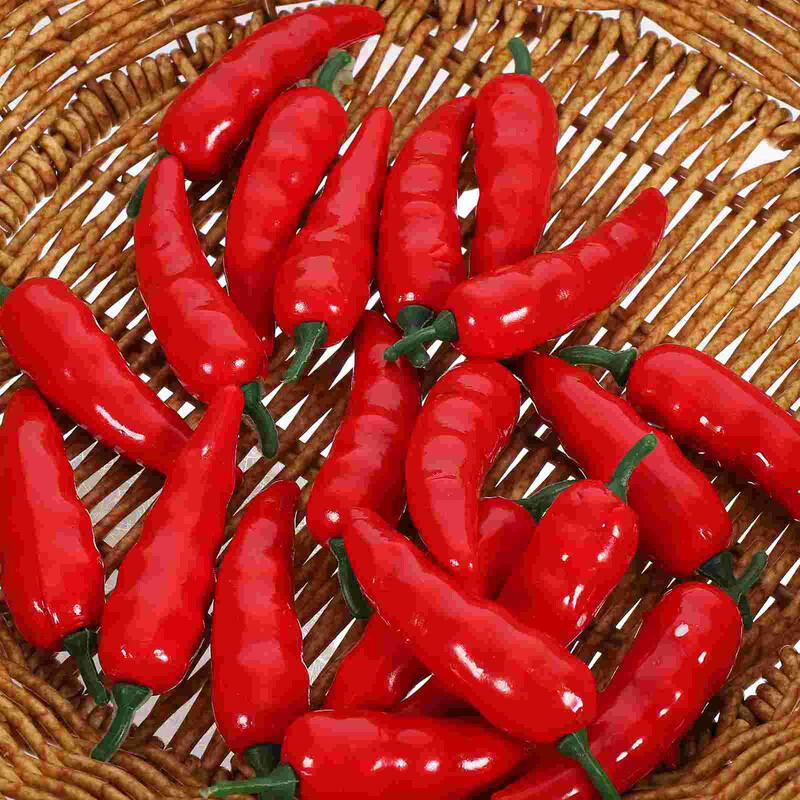 20db Mini mesterséges chili paprika dekorok hamis szimulációs fotózás kellékek hamis chili paprika