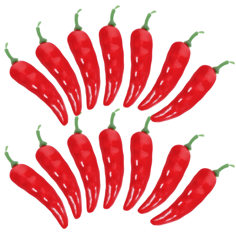 20db Mini mesterséges chili paprika dekorok hamis szimulációs fotózás kellékek hamis chili paprika