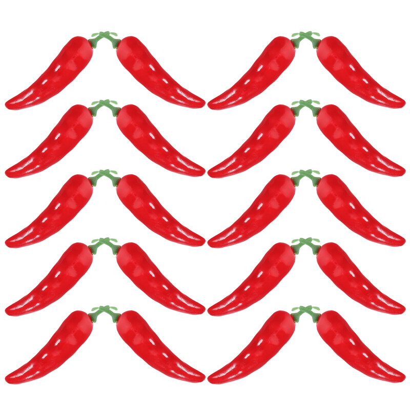 20db Mini mesterséges chili paprika dekorok hamis szimulációs fotózás kellékek hamis chili paprika