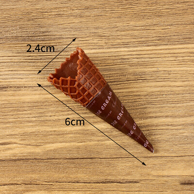 10 db szimulációs fagylalt kúp modell mini hamis torta DIY kézzel készített fagylalt alap gyerek babaház játék kellékek kézműves parti dekoráció