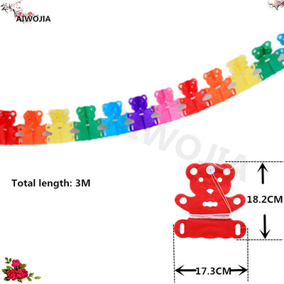 3 m Papír pillangó Füzér virág Banner húzó zászló Boldog születésnapot esküvői party Favor Baba zuhanyfüggöny dekorációs kellékek 6z