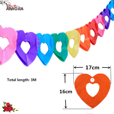 3 m Papír pillangó Füzér virág Banner húzó zászló Boldog születésnapot esküvői party Favor Baba zuhanyfüggöny dekorációs kellékek 6z